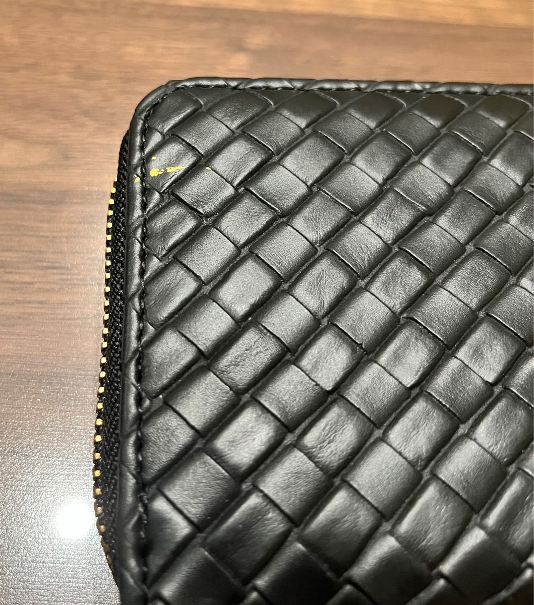 注目! イントレチャート 編み込み メンズ 長財布 ラウンドファスナー 新品 FASHION GEAR 長財布 ラウンドファスナー イントレチャート
