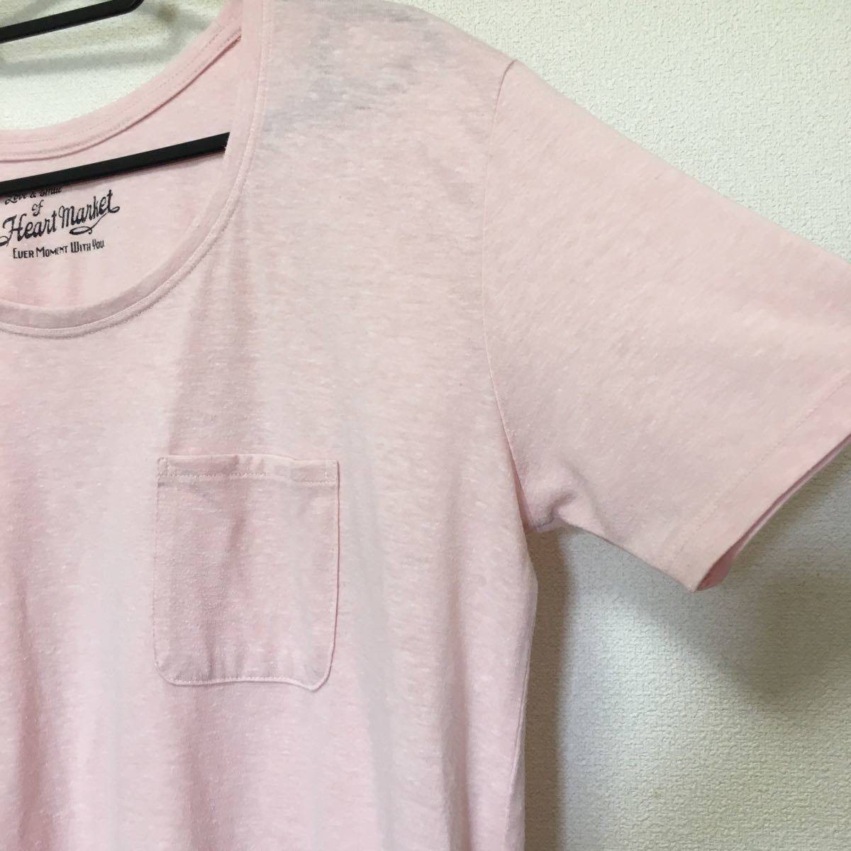 ハートマーケット　ピンク  Tシャツ