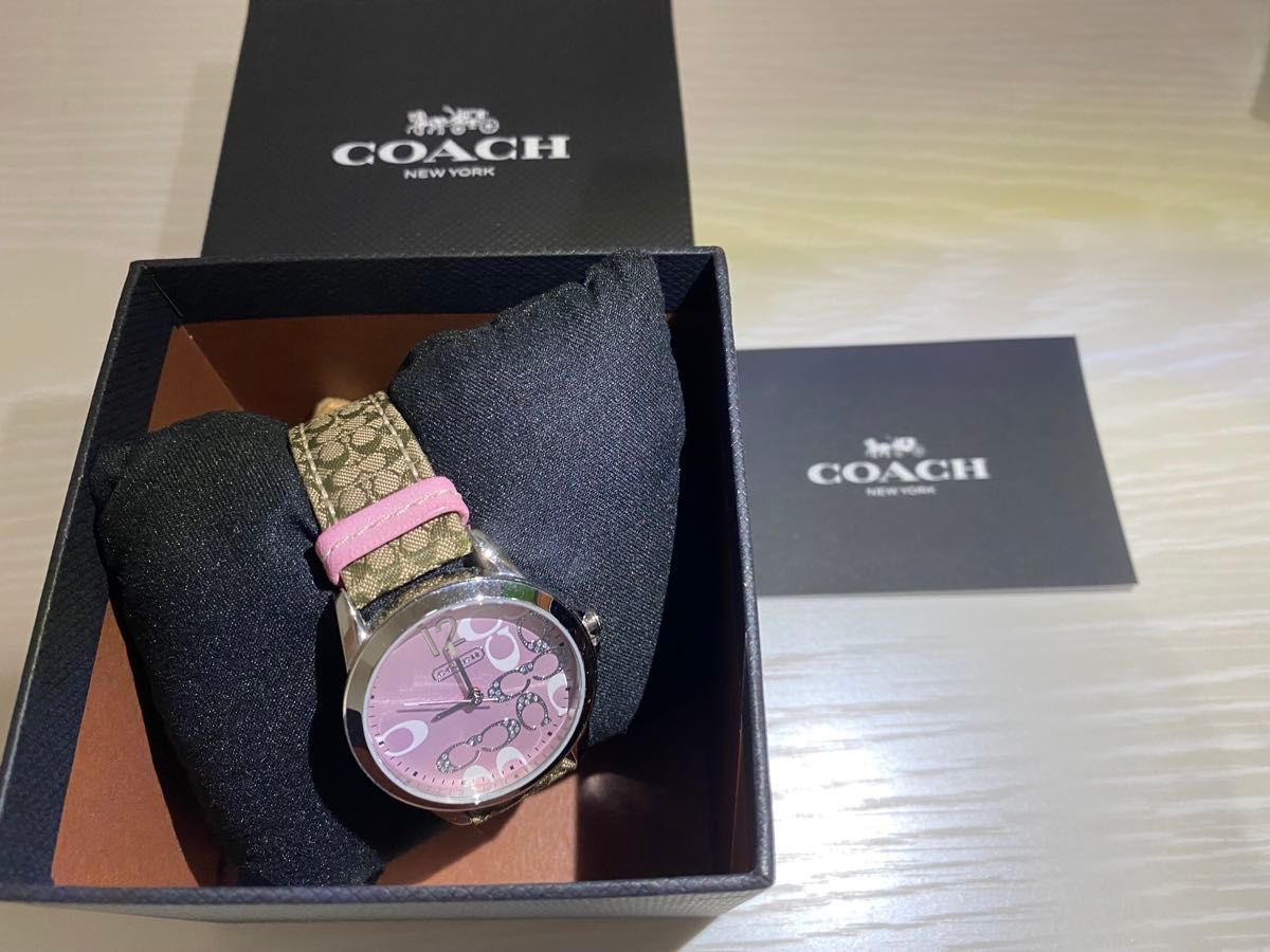 【キズなし】COACH アナログ腕時計 コーチ 箱付き 美品】箱あり・証明書付き レディース 腕時計 コーチ COACH 皮