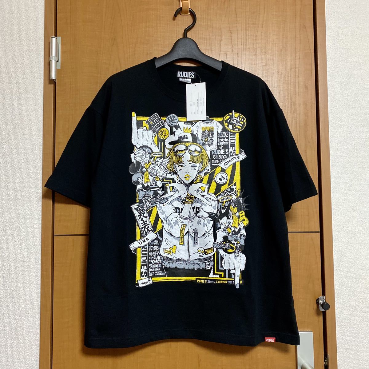 ★新品 RUDIE'S（ルーディーズ）／ビッグTシャツ OMOTEURA 黒 jbstyle コラボ Mサイズ_画像1