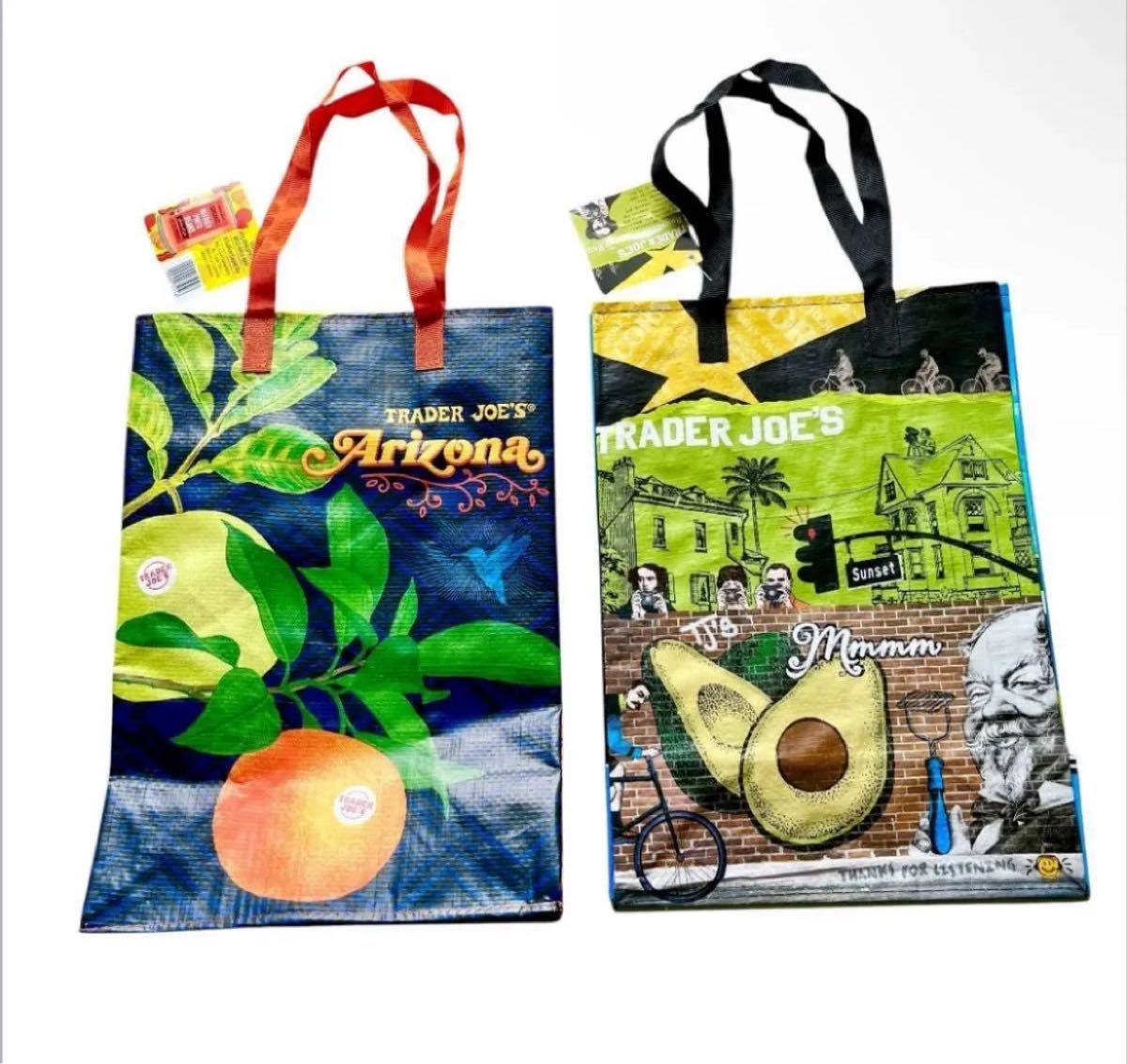 手元に在庫あり♪嬉しい2枚セット★Trader Joe's トートバッグ Trader Joe's トレーダージョーズ エコバッグ トートバッグ2枚