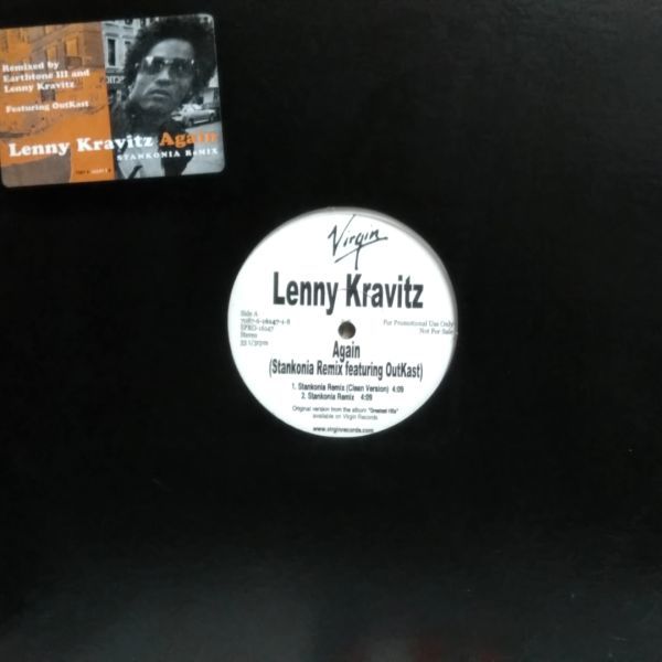 12inchレコード　 LENNY KRAVITZ / AGAIN STANKONIA REMIX feat. OUTKAST_画像1