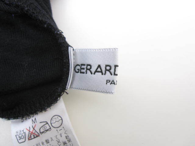 ジェラールダレル GERARD DAREL カットソー コットン 五分袖 M 黒 レディース E566 _画像5