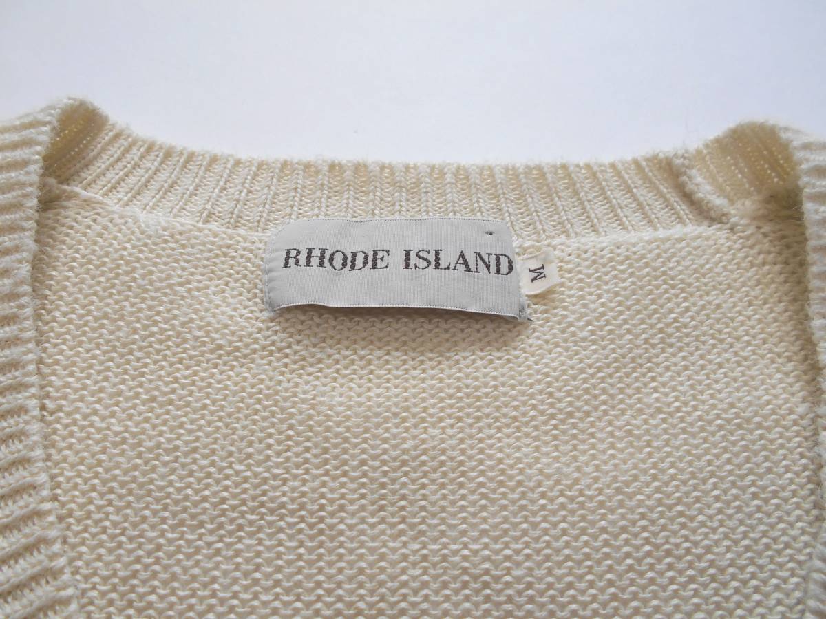 〔 送料無料 〕 ナイガイ RHODE ISLAND ロードアイランド メンズ ベージュ リネン ニット ( 麻 100% ゆったり 洗える 涼しい 男女兼用