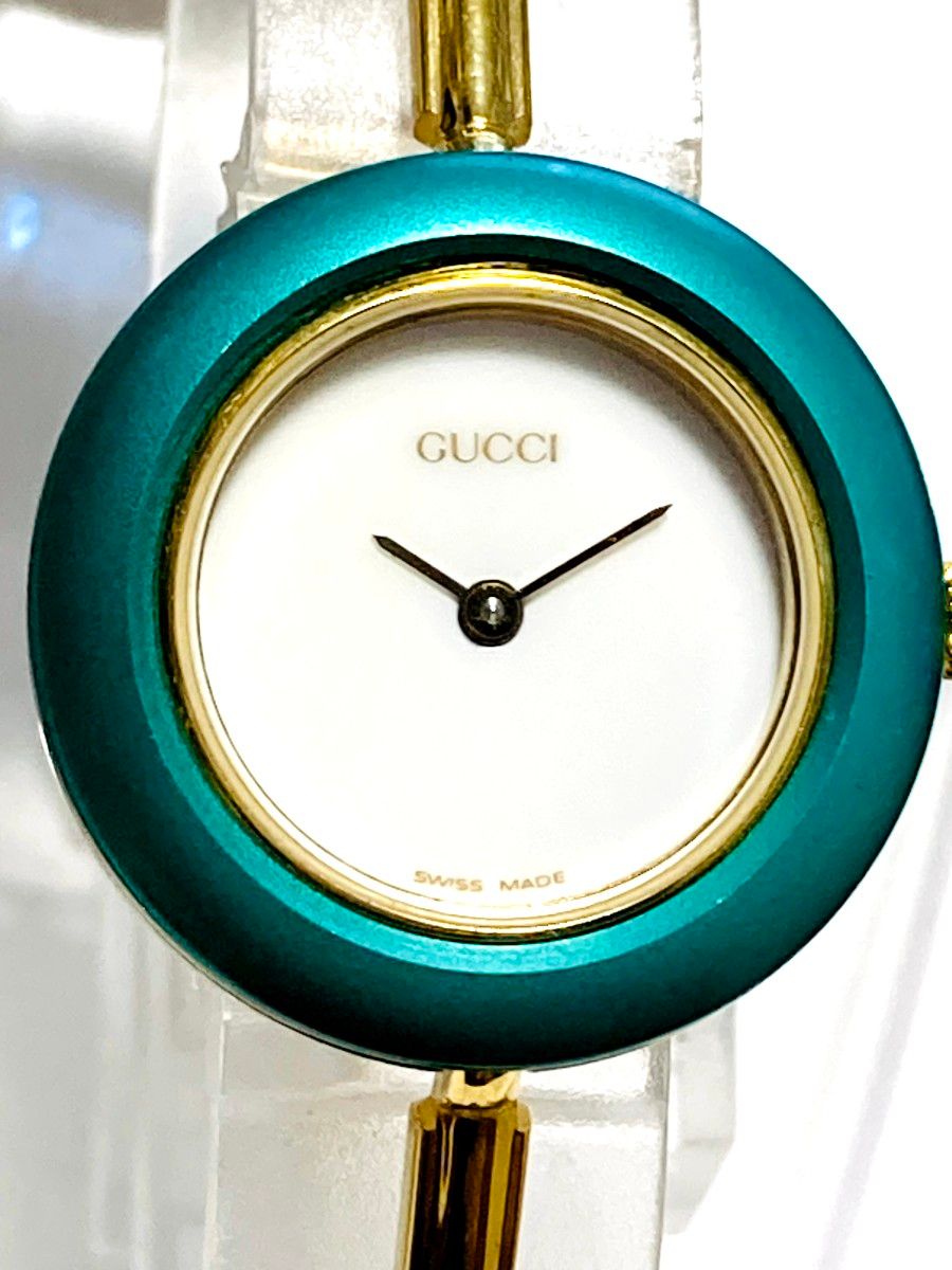 【美品 電池交換済み】GUCCI グッチ チェンジベゼル 腕時計 美品 GUCCI グッチ チェンジベゼル Sサイズ 電池新品 レディース