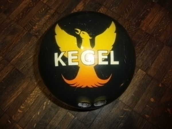 #ke- gel spare ball cover lamp 15 pound light . used rare ABS KEGEL american bowling service polyester clear #