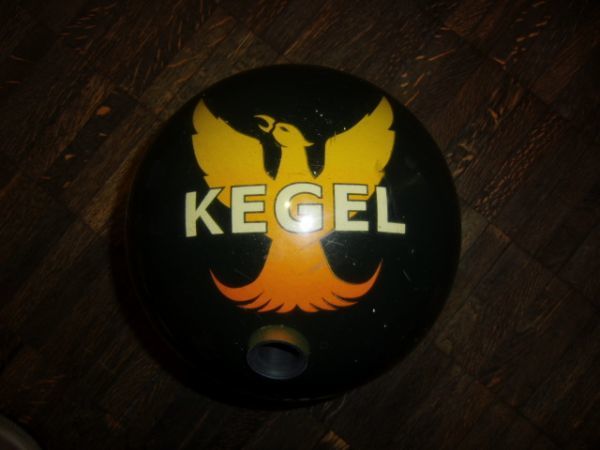 #ke- gel spare ball cover lamp 15 pound light . used rare ABS KEGEL american bowling service polyester clear #