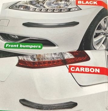 カーボンorブラック　2色展開　バンパープロテクターバンパーガード　愛車をプロテクト　2ピース_画像3