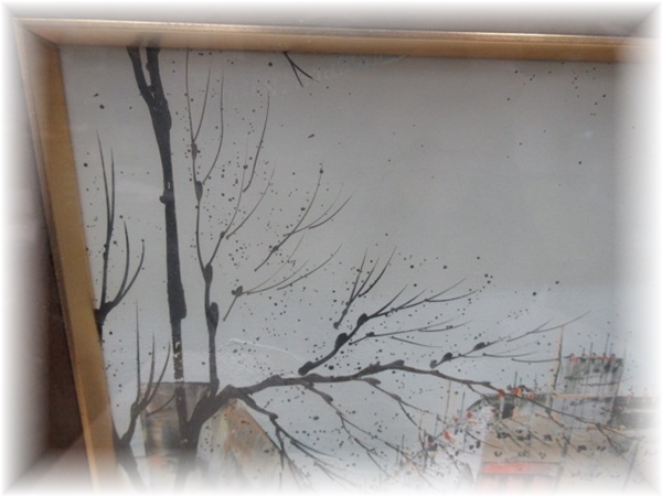 E3024 逸品 独立美術人気画家 作者「宮腰 潤」 題作「セーヌ川ポンマリー橋」 絵画 油絵 油彩 真作保証_画像4