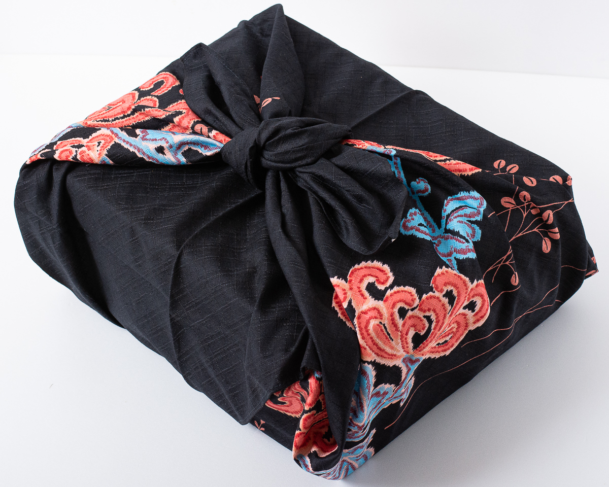  furoshiki [ modern girl .. style black ] large size .... cotton furoshiki 115cm three width cotton 100% eko furoshiki made in Japan new goods unused 