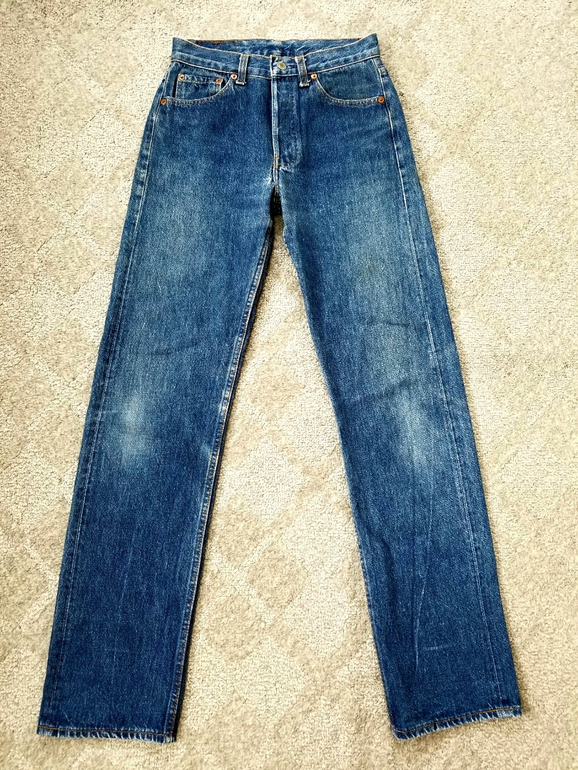 良好 80s ～90s USA製 levi's リーバイス 501xx 555 バレンシア工場製 w28 80年代 90年代 アメリカ製 ビンテージジーンズ_画像1