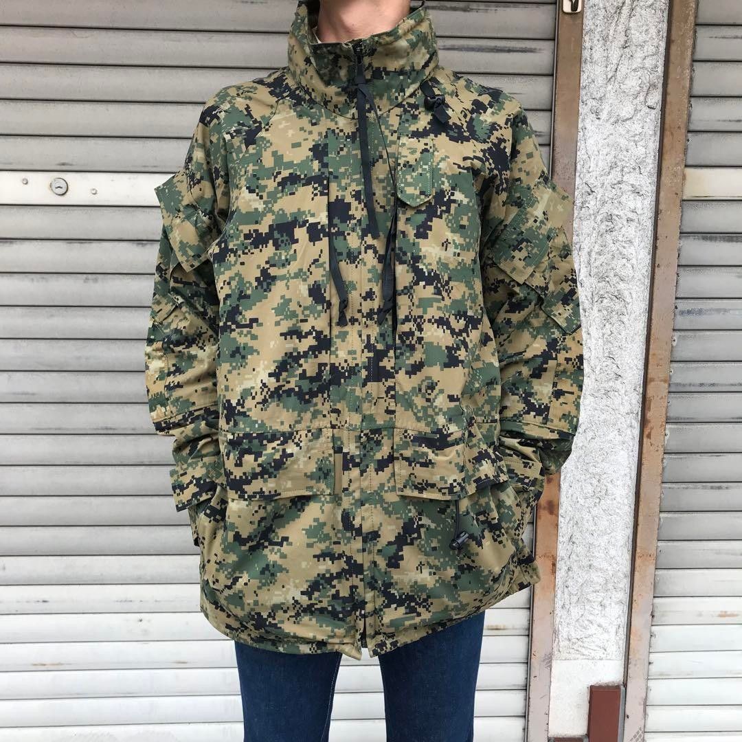 米軍海兵隊本物マーパットウッドランド迷彩ゴアテックスパーカーL/Rサイズ希少美品 希少 S-S 米軍実物 USMC ウッドランド マーパット ゴアテックス