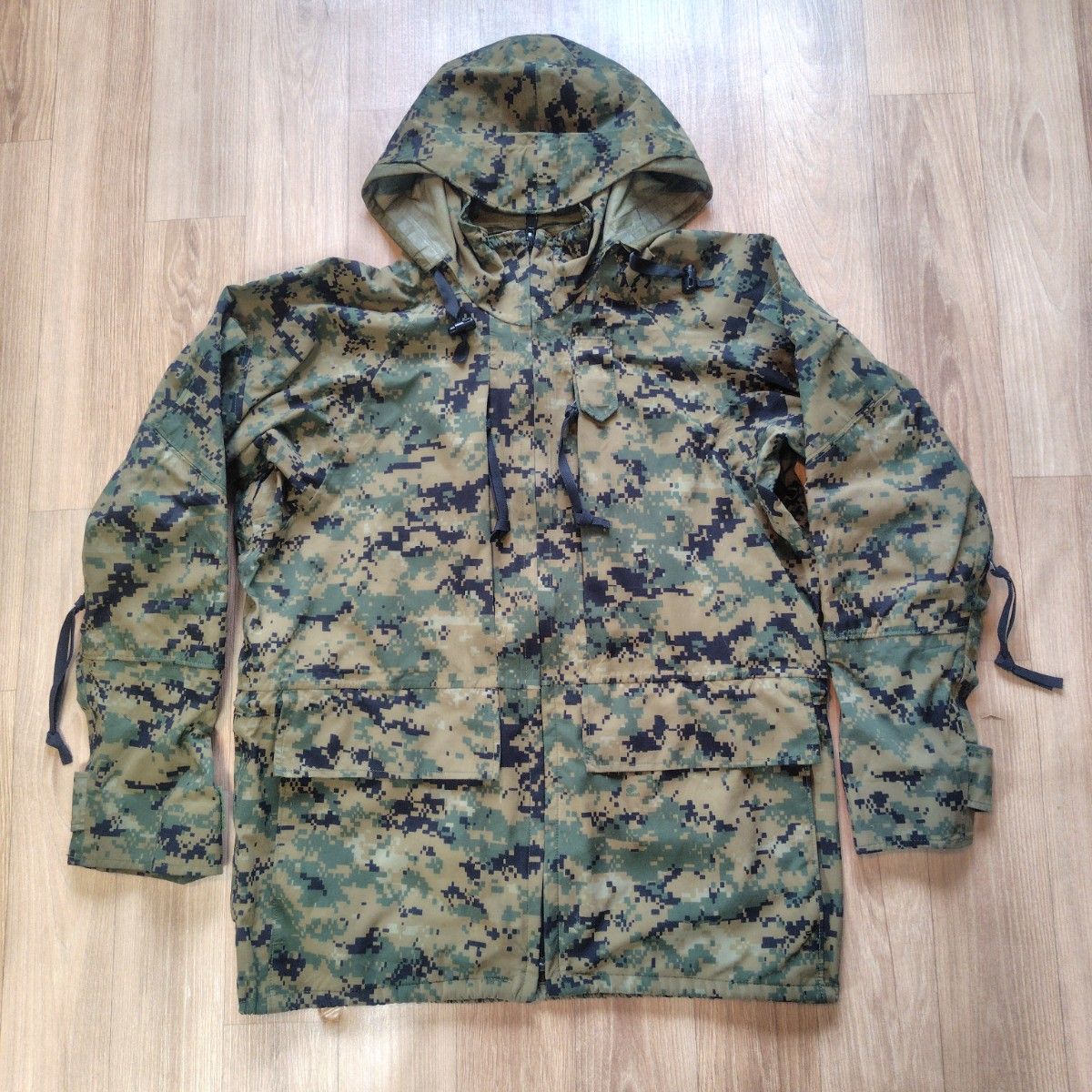 米軍海兵隊本物マーパットウッドランド迷彩ゴアテックスパーカーL/Rサイズ希少美品 希少 S-S 米軍実物 USMC ウッドランド マーパット ゴアテックス