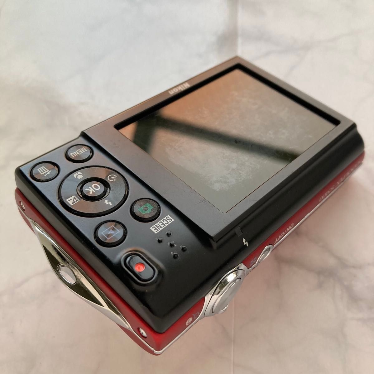 Nikon COOLPIX レッド 5倍光学ズーム 光学5倍ズーム ハイビジョンHD動画 Nikon COOLPIX S5100 クリア