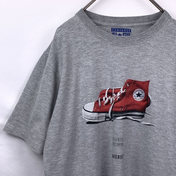 Converse コンバース メンズ 半袖tシャツ Lサイズ グレー ハイカットスニーカー おしゃれ 古着女子 イラスト キャラクター 売買されたオークション情報 Yahooの商品情報をアーカイブ公開 オークファン Aucfan Com