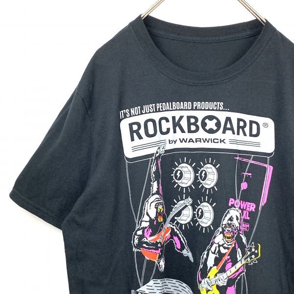 【レア】Warwick RockBoard ワーウィック Tシャツ ブラック ギター ベース ペダルボード 非売品 ロック_画像1