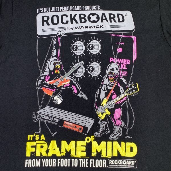 【レア】Warwick RockBoard ワーウィック Tシャツ ブラック ギター ベース ペダルボード 非売品 ロック_画像4