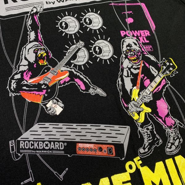 【レア】Warwick RockBoard ワーウィック Tシャツ ブラック ギター ベース ペダルボード 非売品 ロック_画像5