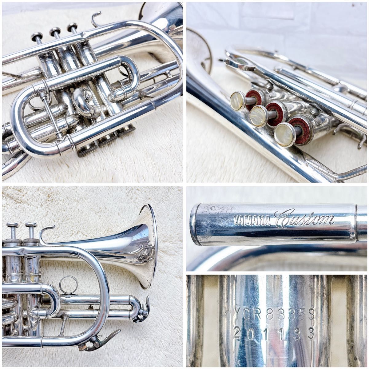YAMAHA ヤマハ YCR-733 コルネット B♭ マウスピース付き YAMAHA ヤマハ Custom YCR-8335S コルネット マウスピース
