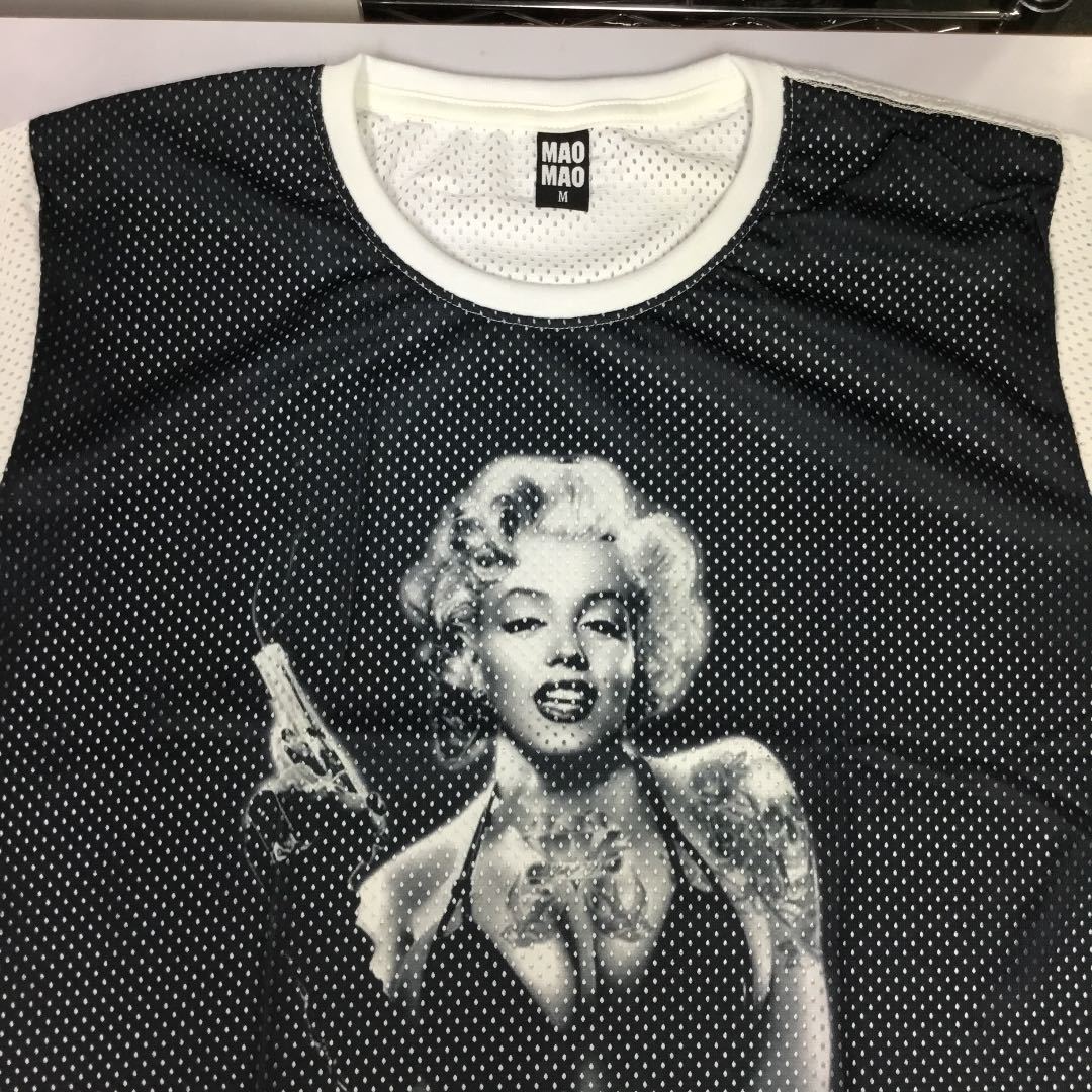 デザインメッシュ半袖Tシャツ Mサイズ　マリリンモンロー MARILYN MONROE ⑧ DBR4A