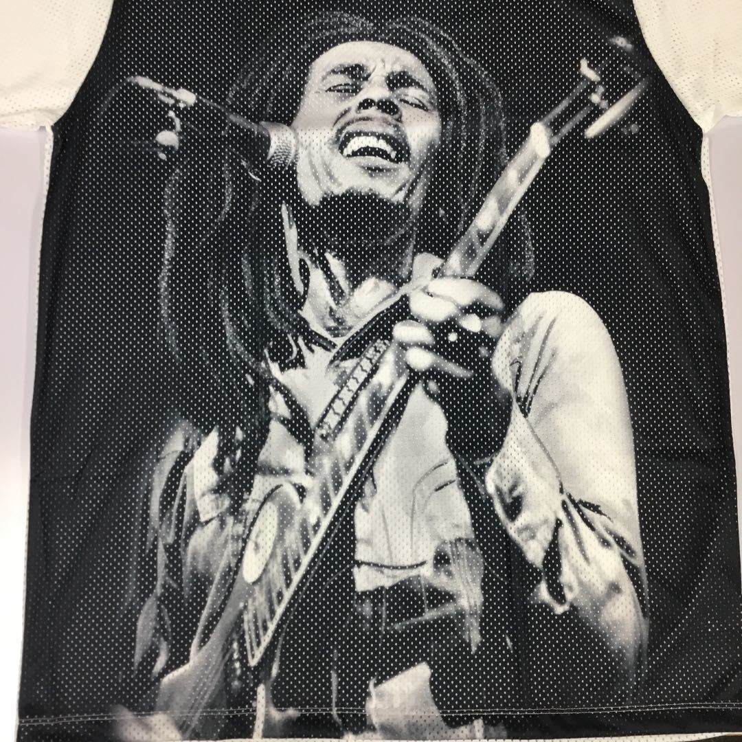 デザインメッシュ半袖Tシャツ XLサイズ　ボブマーリー BOB MARLEY ② DBR4C