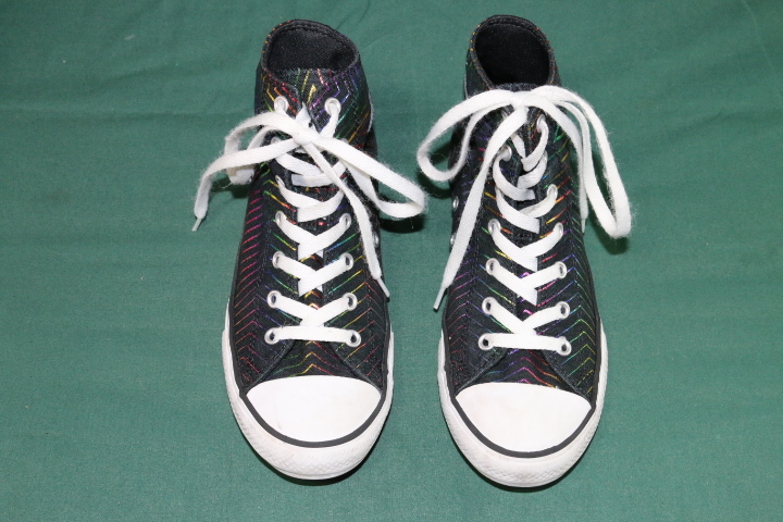 コンバース オールスター Converse ALL STAR ブラック シューズ スニーカー 22㎝ 中古 665397F_画像2