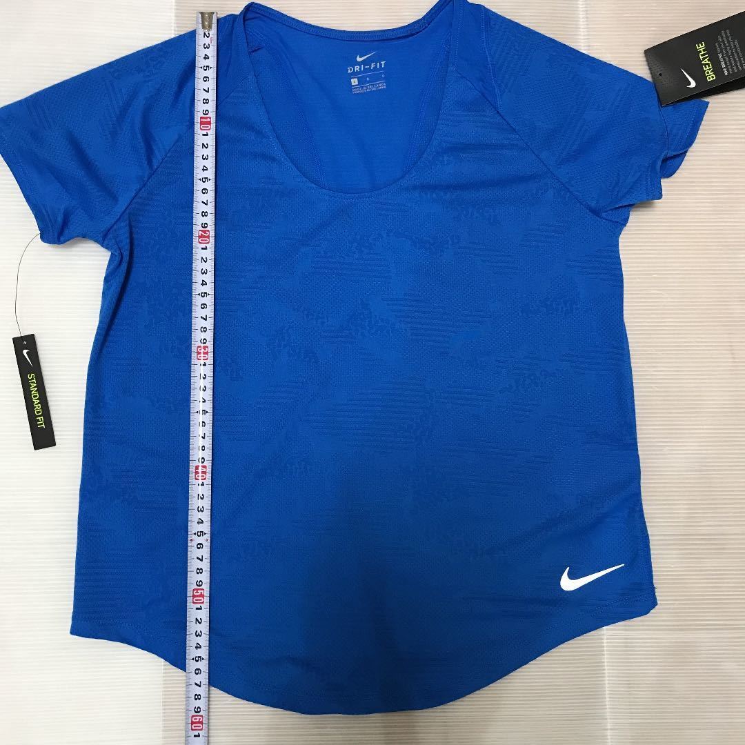 送料無料 新品 NIKE ナイキ レディース ランニング ブリーズ 10K ジャカード 半袖Tシャツ L_画像3