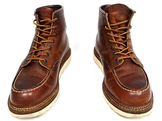 即決★米国製 RED WING★27.5cm アイリッシュセッター レザーワークブーツ レッドウィング メンズ 9.5 茶 本革 クラシックモックトゥ 1907_画像4