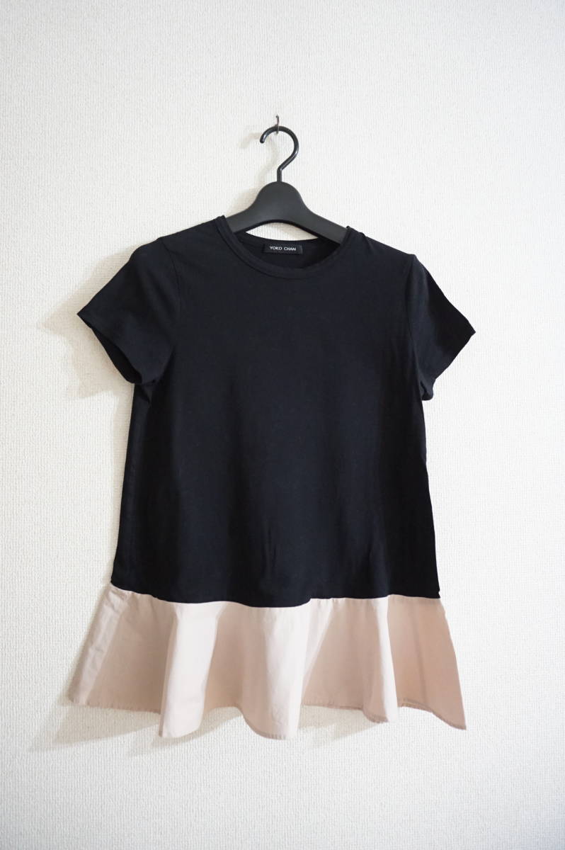 YOKO CHAN ペプラムデザイン 切替 トップス Tシャツ カットソー