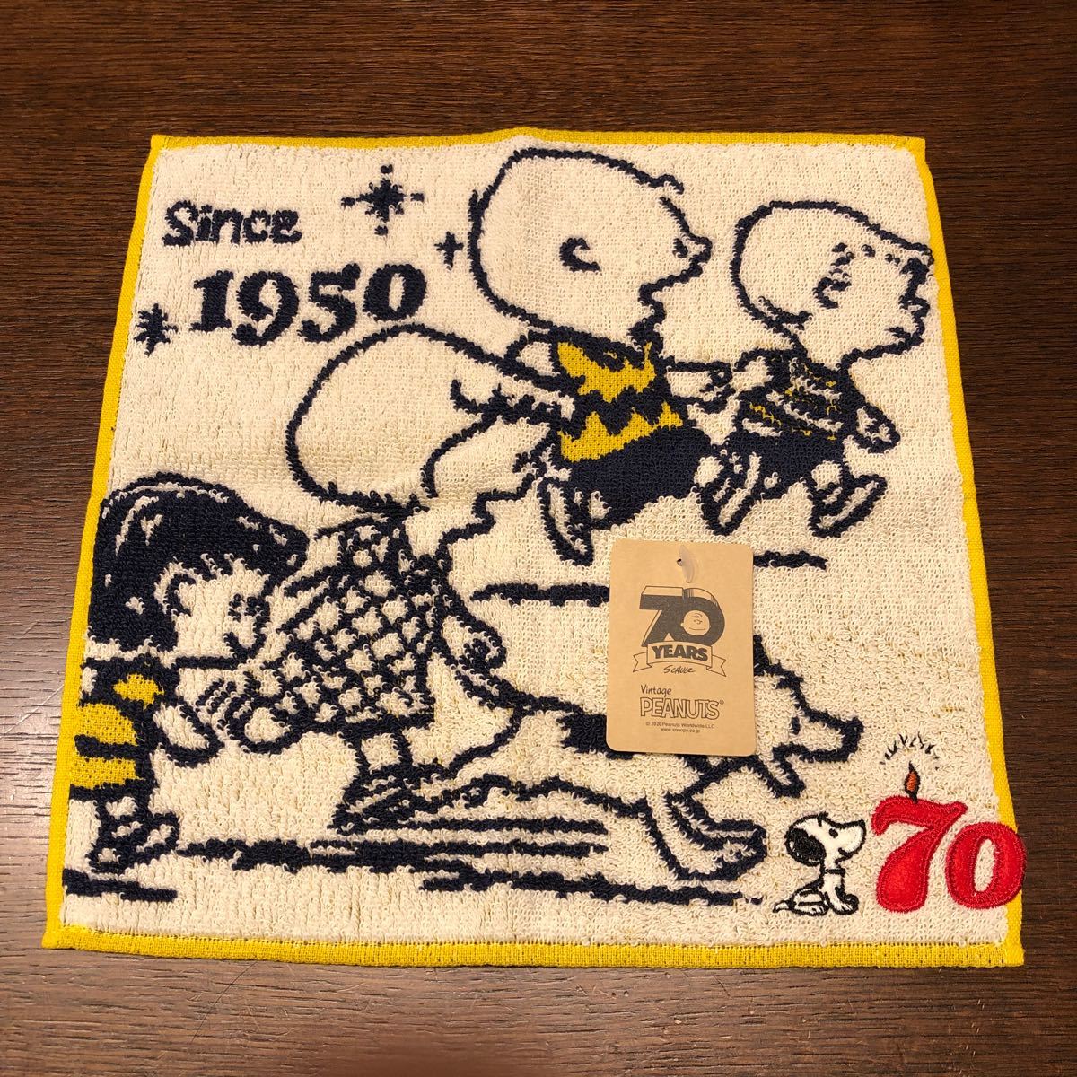 スヌーピー SNOOPY 70周年 ハンカチ タオルハンカチ ハンドタオル