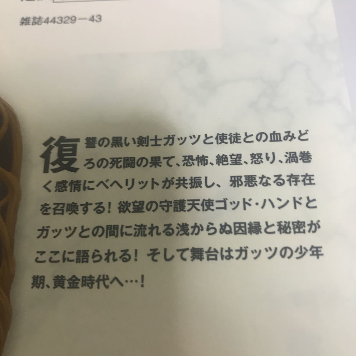 ベルセルク 3 (ヤングアニマルコミックス) 三浦 建太郎 中古　ガッツ　白泉社 黒い剣士 ベヘリット ゴッド ハンド　少年期　黄金時代_画像4