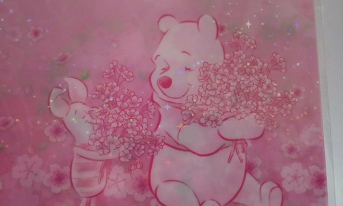 ディズニー　プーさん　クリアファイル　桜　くまのプーさん&ピグレット　さくらピンク　ディズニーストア　クリアファイル　2枚セット_画像5