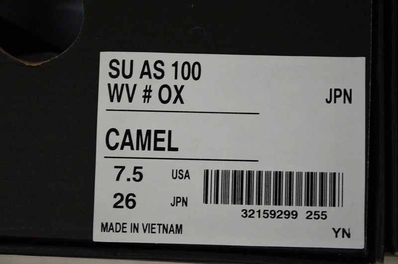 新品未使用 CONVERSE コンバース SUEDE ALL STAR 100 WV OX スエード 100 WV 撥水加工 CAMEL 定価14,300円 7.5 26センチ_画像9