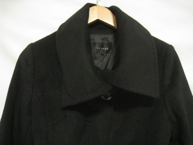 Le souk Le souk внешний верхняя одежда пальто колено длина чёрный черный размер 36 шерсть . лента имеется 