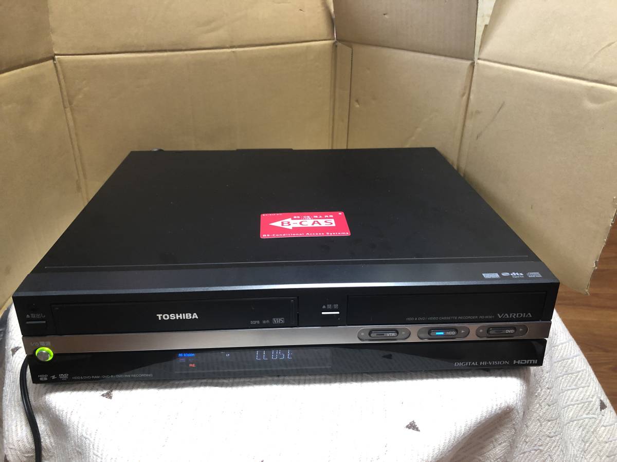 本命ギフト TOSHIBA/VARDIA.RD-W301 VHS一体型DVDレコーダー.説明欄に