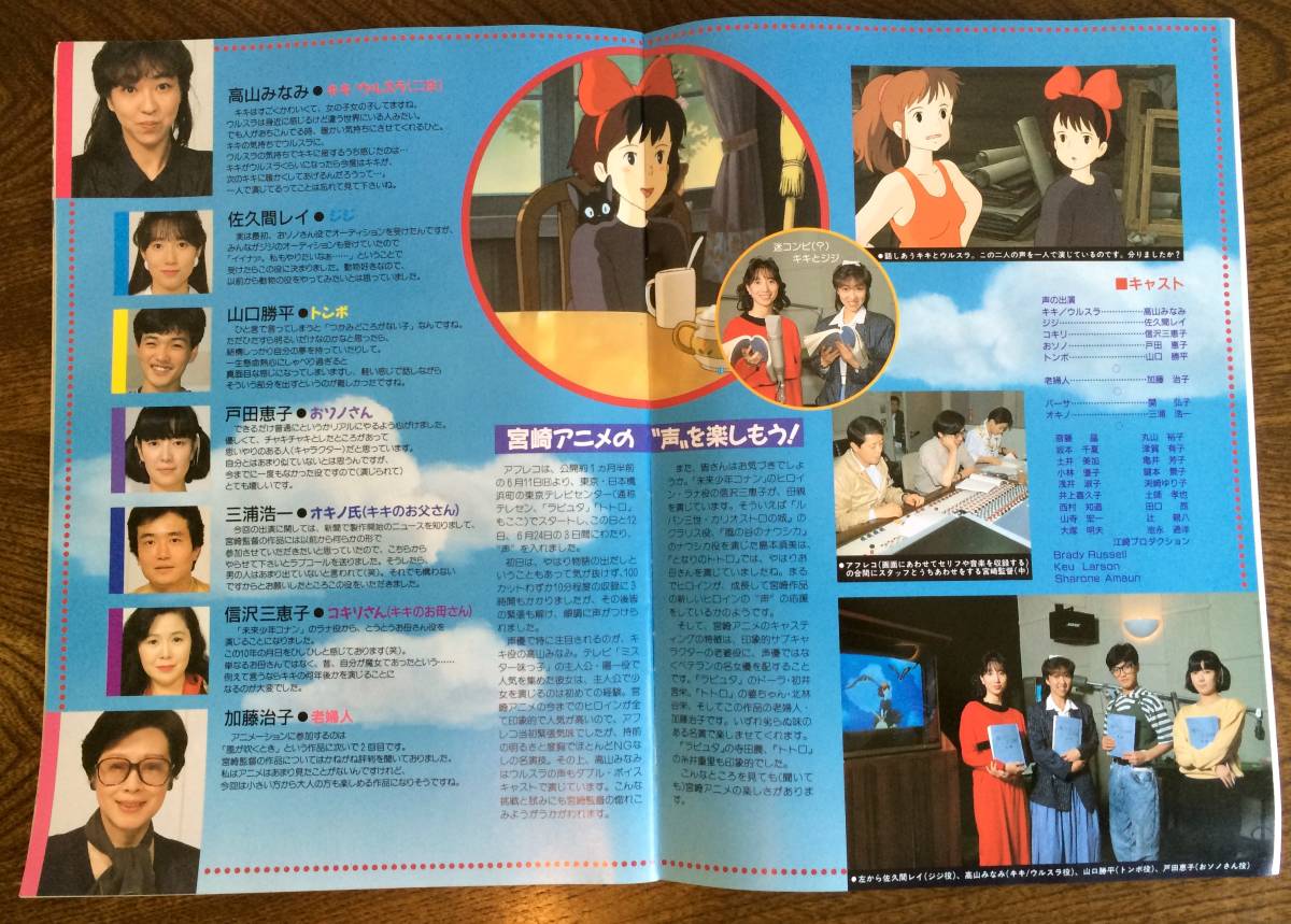 魔女の宅急便 ジブリ アニメ 映画 パンフレット 1989年 公開 監督 宮崎駿の画像4