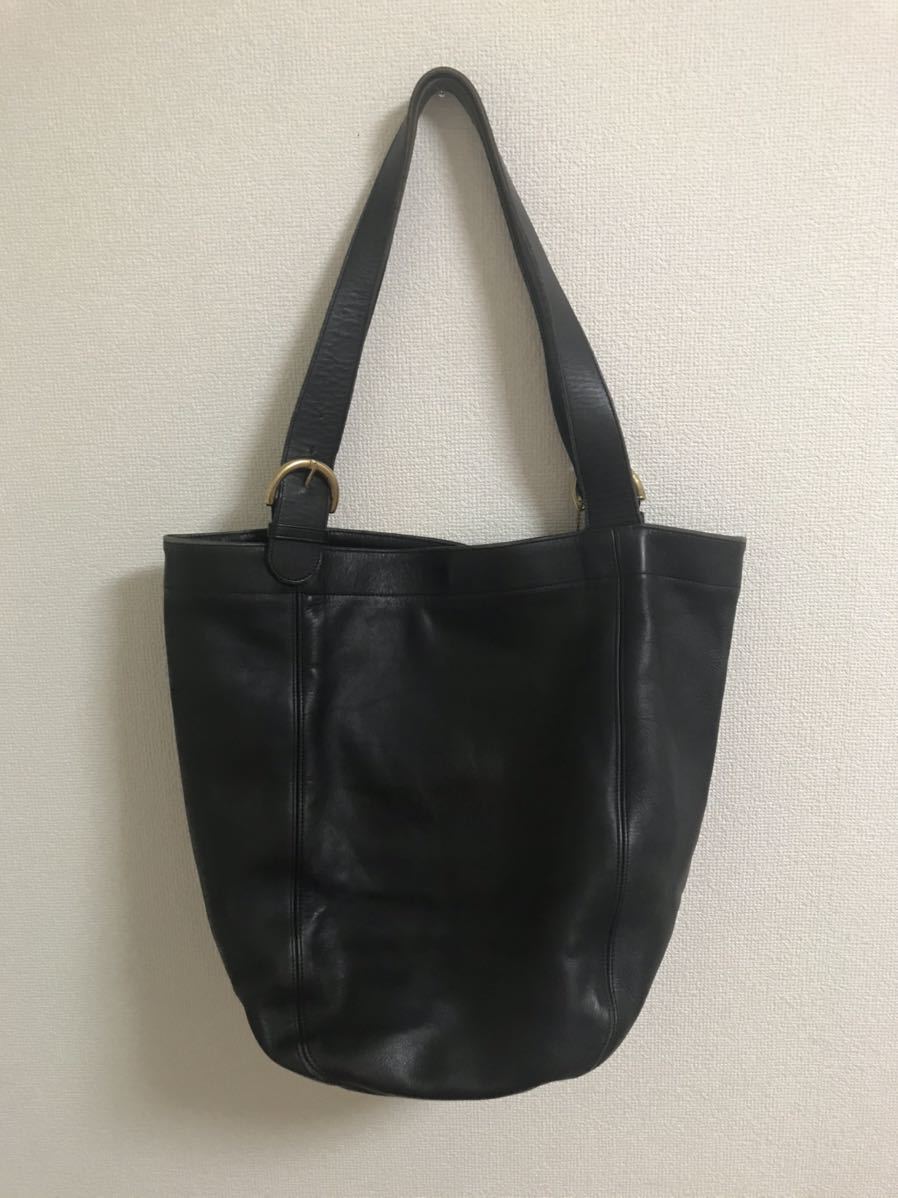 コーチ COACH オールレザー ブラック 黒 バケツ型 トートバッグ コーチ COACH オールレザー ブラック 黒 バケツ型 トートバッグ
