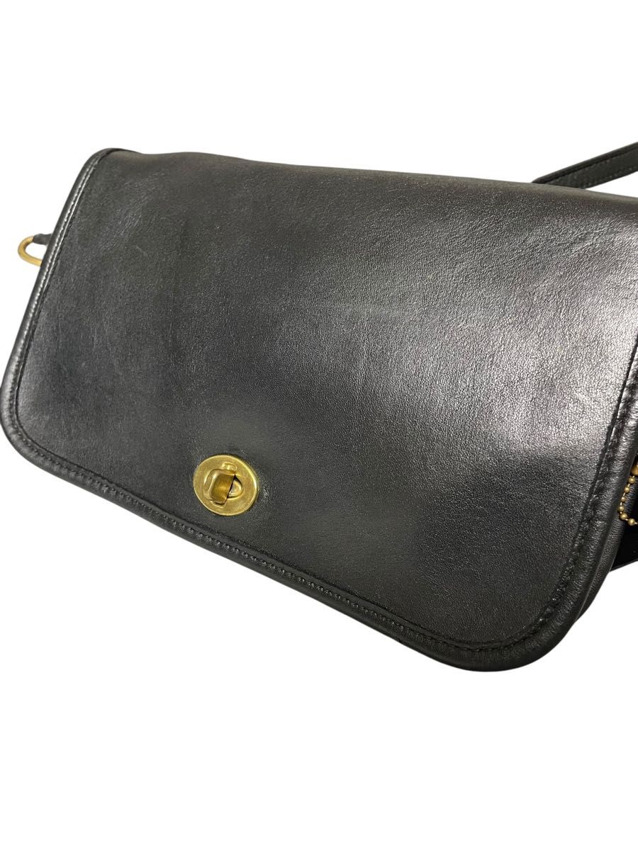 極美品】COACH ショルダーバッグ A4収納可能 シグネチャー ターンロック 極美品 USA製 オールドコーチ 9755 ショルダーバッグ ターン