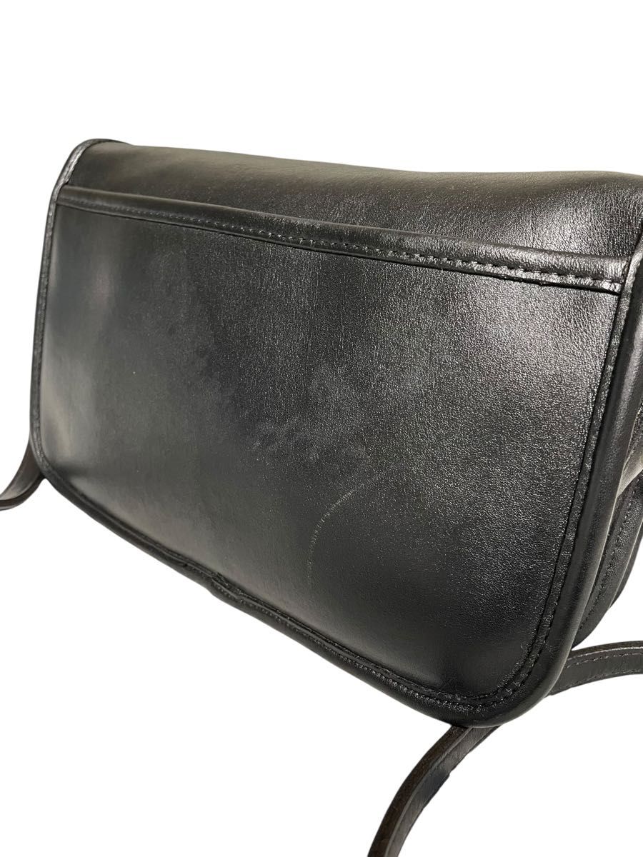 Coach オールドコーチ レザー ターンロック US製 ブラック 9755 極美品 USA製 オールドコーチ 9755 ショルダーバッグ ターン