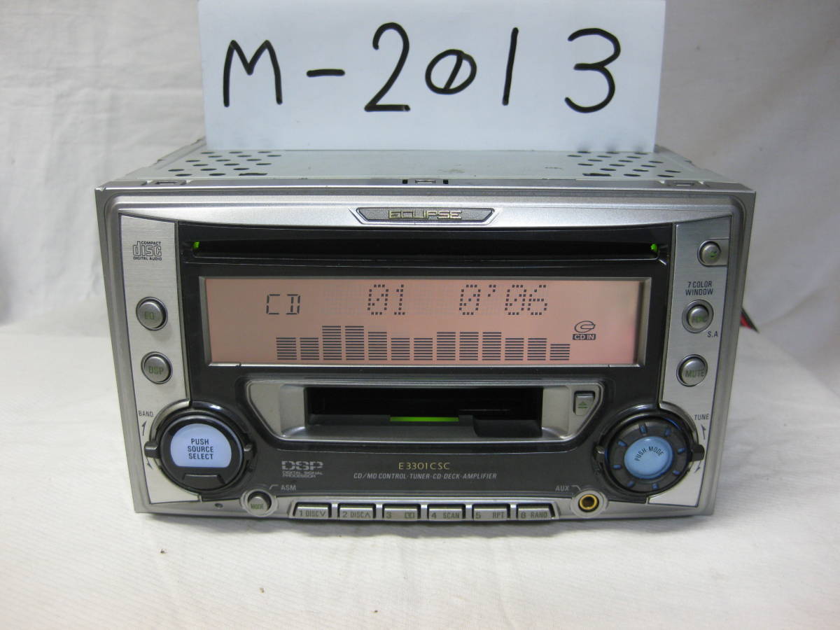 M-2013　ECLIPSE　イクリプス　E3301CSC　フロント AUX　2Dサイズ　CD&カセットデッキ　補償付