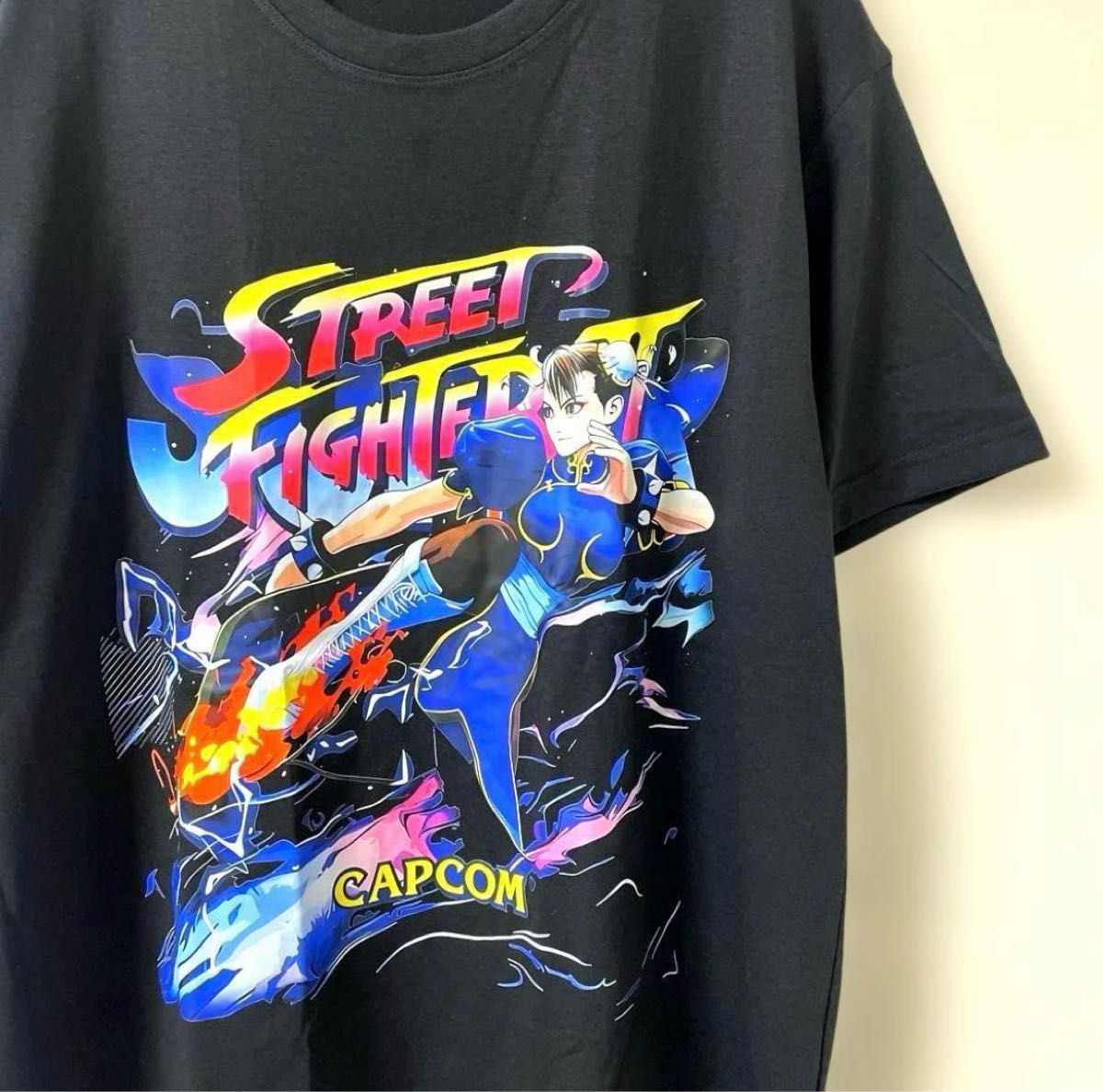 新品未開封 ダルクスポーツ M ストリートファイター 春麗 Tシャツ 春麗 チュンリー ストリートファイターII Tシャツ ブラック XL