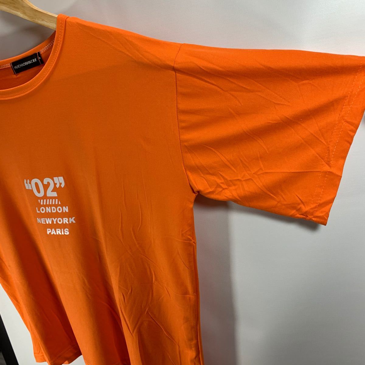 Paypayフリマ メンズ レディース ホワイト 白 オレンジ ロゴ Tシャツ 韓国 即購入ok