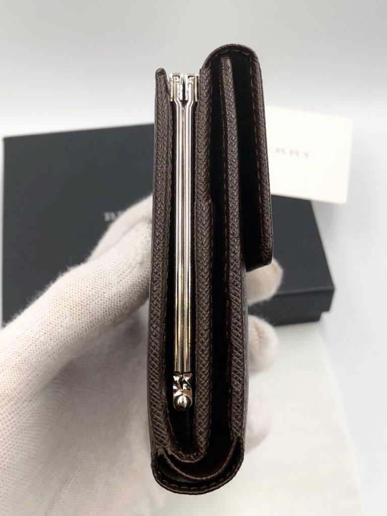 バーバリー　二つ折り財布　ダークブラウン　小銭入れ付き　未使用品　BURBERRY コインケース カードケース メンズ レディース_画像9