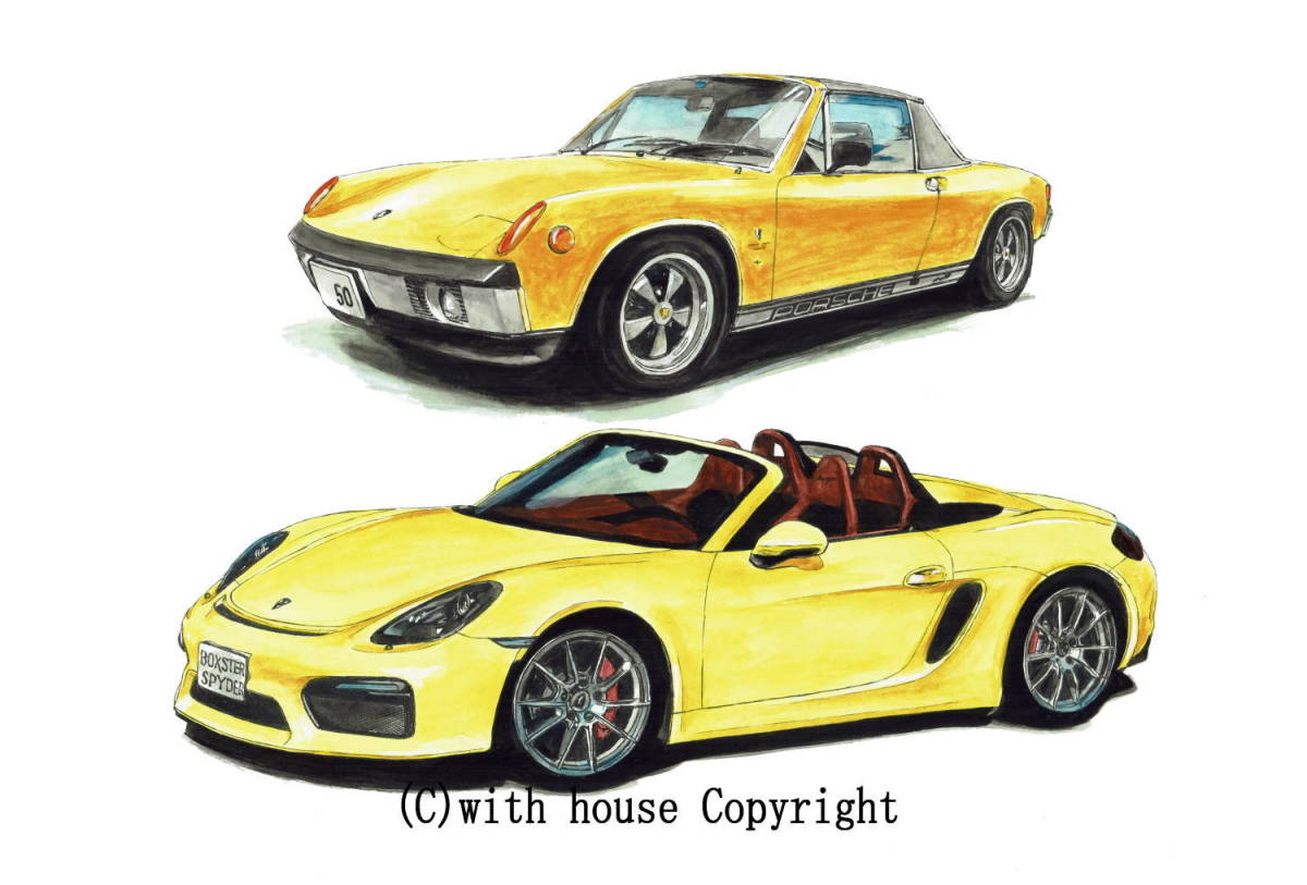 Paypayフリマ Gc 1011 ポルシェ914 Boxster Gc 1012 914 911carrera限定版画300部 直筆サイン有 額装済 作家 平右ヱ門 希望ナンバーをお選び下さい