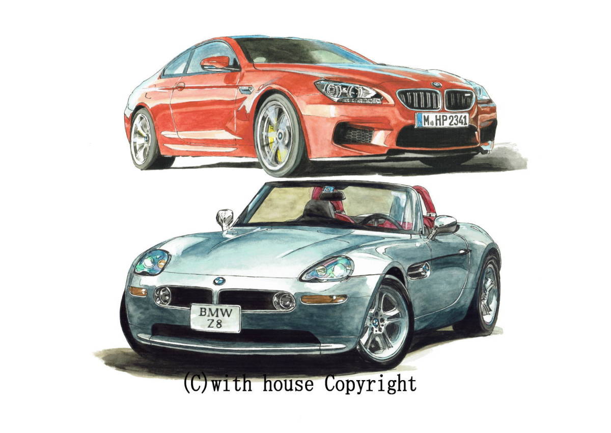 GC-1049 BMW M6/BMW Z8・GC-1050 BMW Z8/BMW Z4限定版画300部 直筆サイン有 額装済●作家 平右ヱ門 希望ナンバーをお選び下さい。