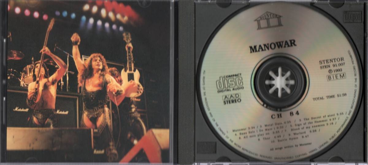 MANOWAR / CH 84 - Live in Switzerland 1984 STEN 91.007 EU盤 CD マノウォー 4枚同梱発送可能 _画像3