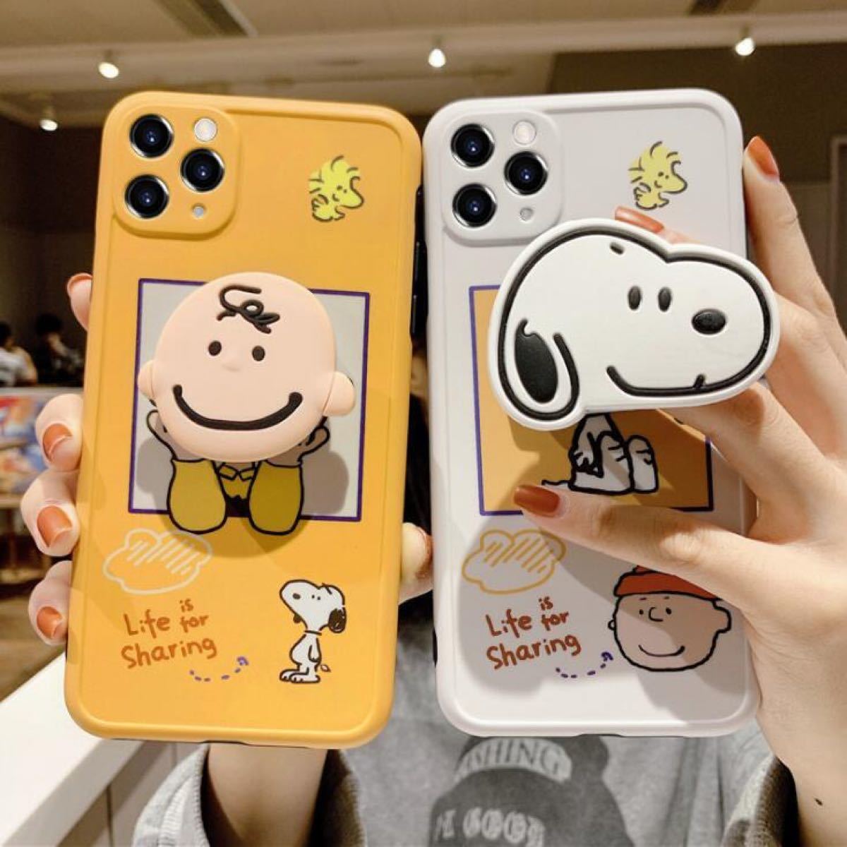 Paypayフリマ Iphoneケース スヌーピー と チャーリーブラウン リング付き Paypayフリマ Iphoneケース スヌーピー と チャーリーブラウン リング付き