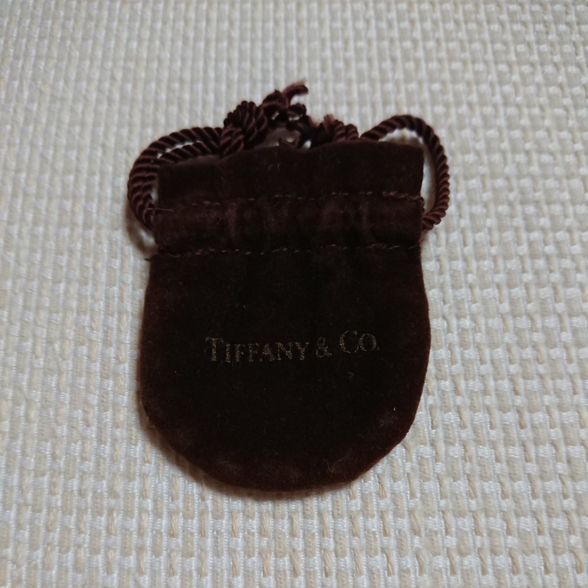 ティファニー 保存袋 巾着 茶 TIFFANY&Co