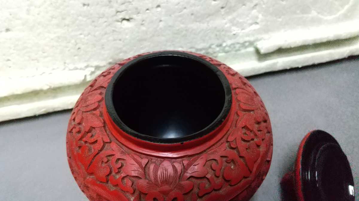 古い家から出物 煎茶道具 お茶道具 中国 茶入れ 茶筒 古い 堆朱 古い家から出物 煎茶道具 お茶道具 中国 茶入れ 茶筒 古い 堆朱