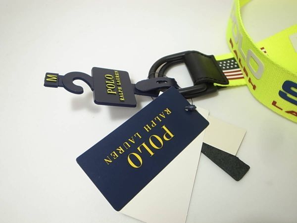 POLO SPORT RALPH LAUREN Dリング ベルトBELT蛍光イエロー ネオン